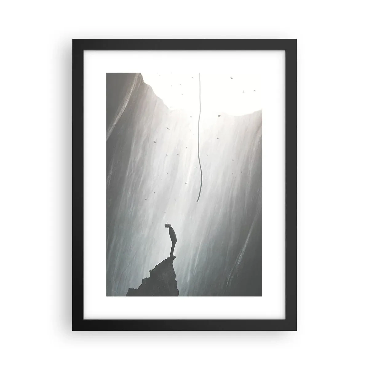 Affiche dans un cadre noir - Poster - Il y a toujours une issue - 30x40 cm