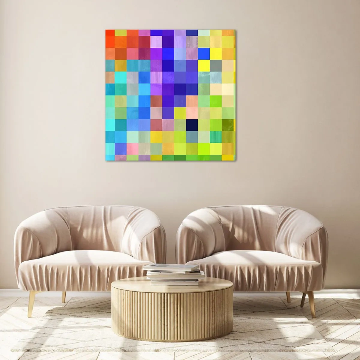 Impression sur verre - Image sur verre - Tous différents, tous égaux - 30x30 cm