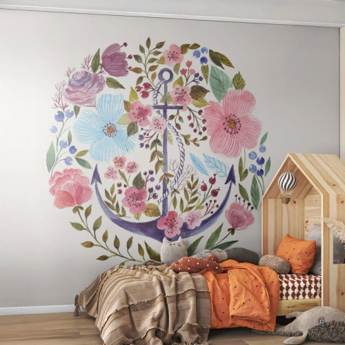 Papier Peint Autocollant Deluxe Sticker - Le beau rêve du marin - Ancre, Bohème, Bord de mer - 100x70 cm