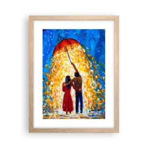 Affiche dans un chêne clair - Poster - La magie d'une soirée pluvieuse ? - 30x40 cm