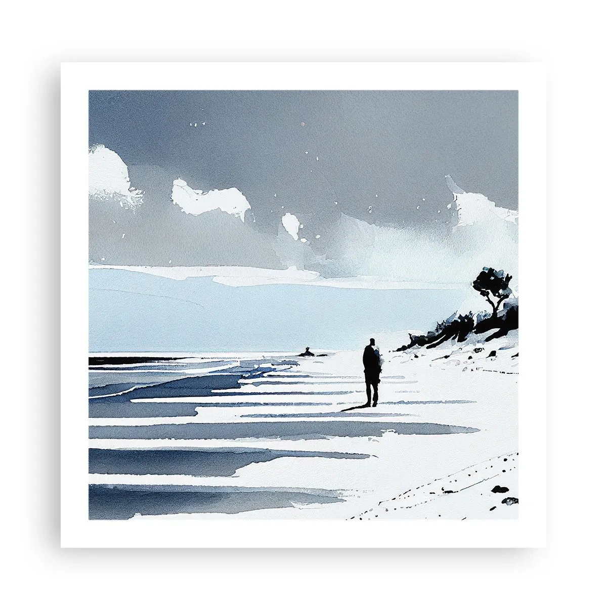 Affiche - Poster - Seul à seul - 60x60 cm