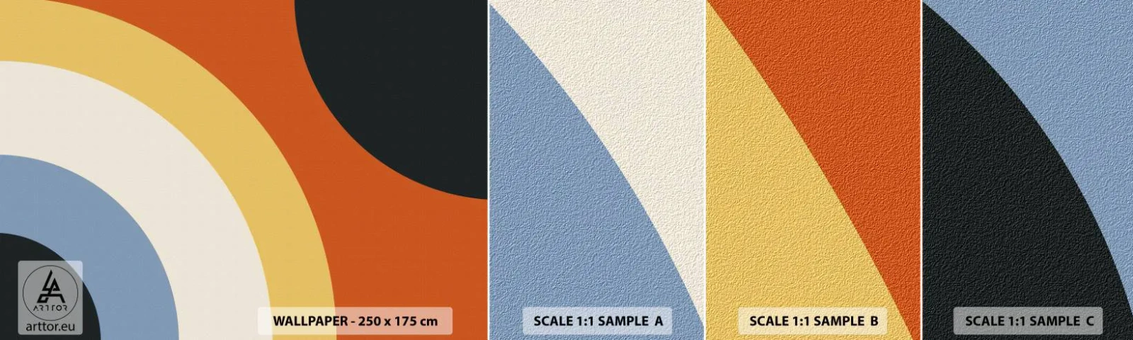 Échantillon de Papier Peint Autocollant Deluxe Sticker - Vers son soi - Abstraction, Morceau, Art moderne - 100x30 cm