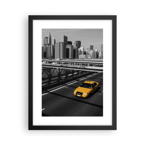 Affiche dans un cadre noir - Poster - Couleur de la grande ville - 30x40 cm