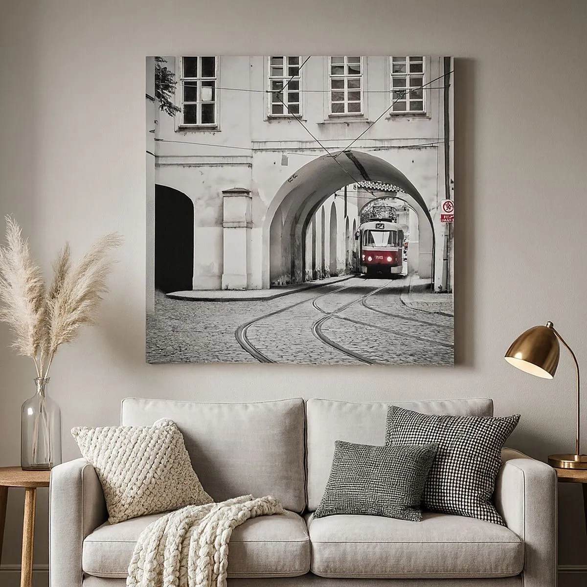 Impression sur toile - Image sur toile - Dans le labyrinthe de la ville - 30x30 cm