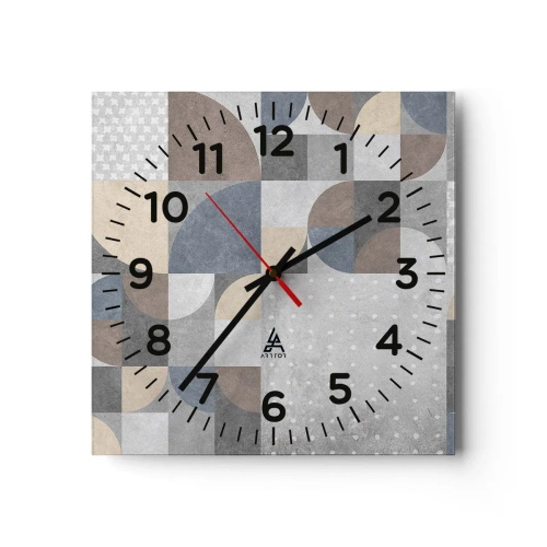 Horloge murale - Pendule murale - Fantaisie de la céramique  - 30x30 cm