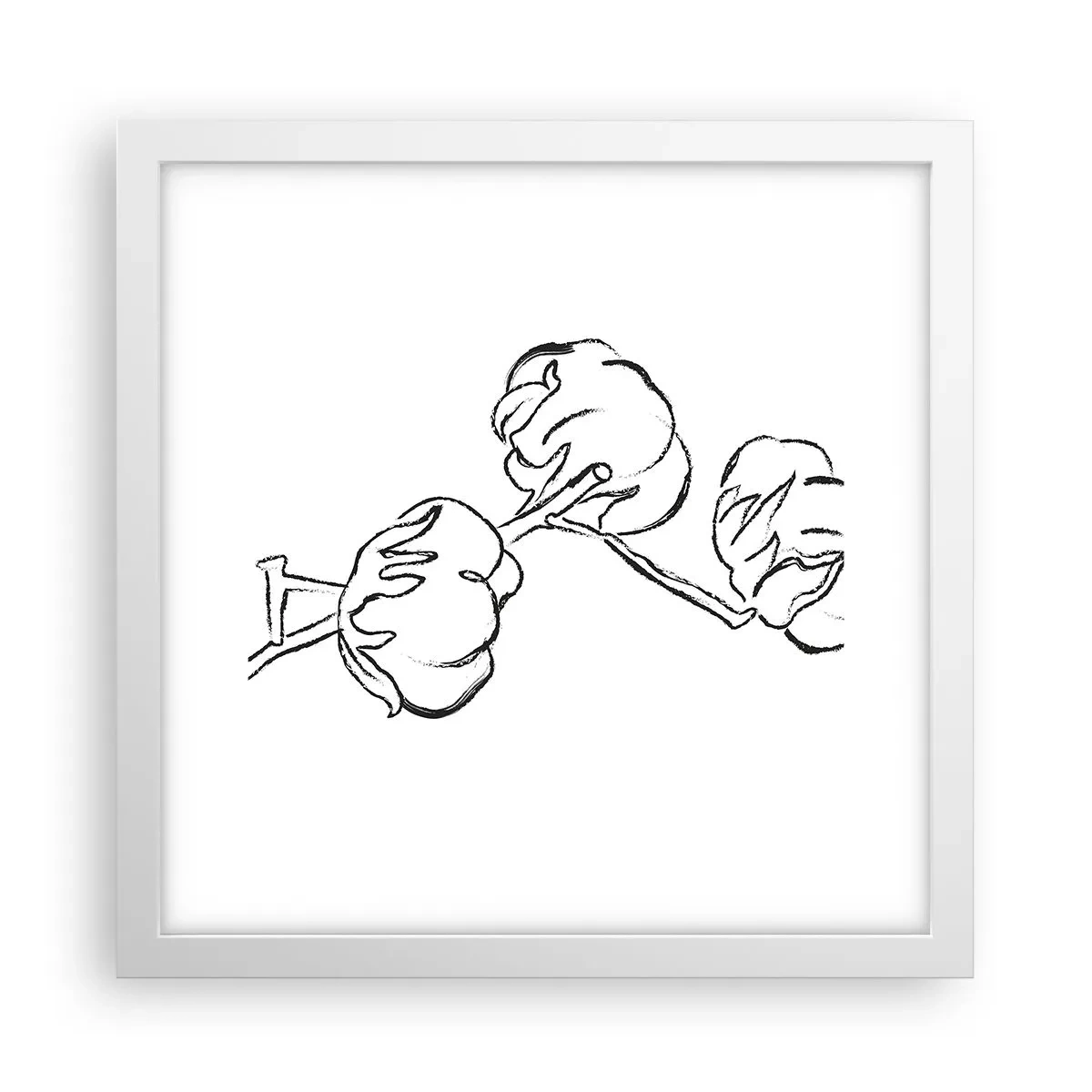 Affiche dans un cadre blanc - Poster - Duvet de coton - 30x30 cm
