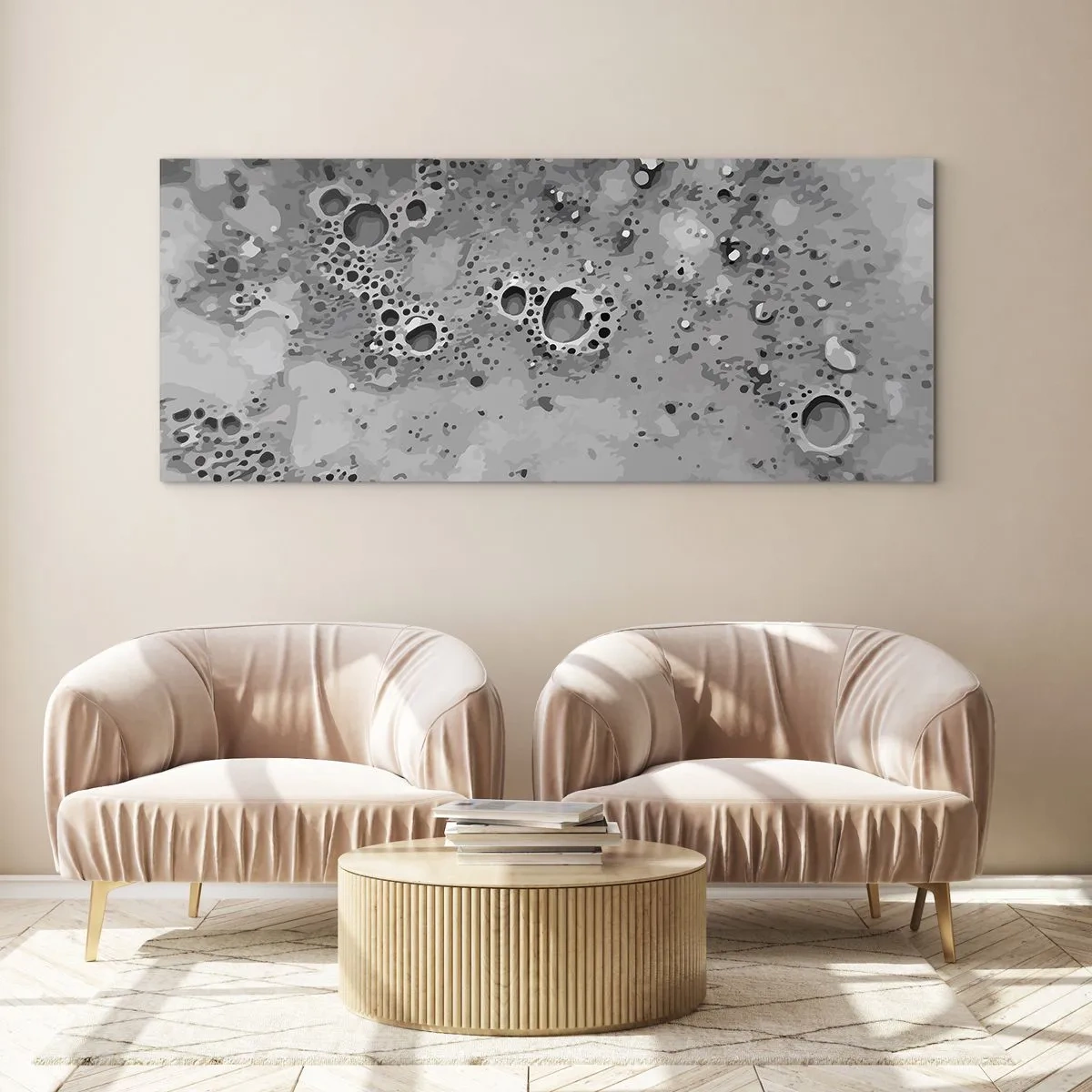 Impression sur verre - Image sur verre - Comme un paysage lunaire - 90x30 cm