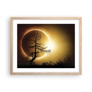 Affiche dans un chêne clair - Poster - Éclipse totale - 50x40 cm