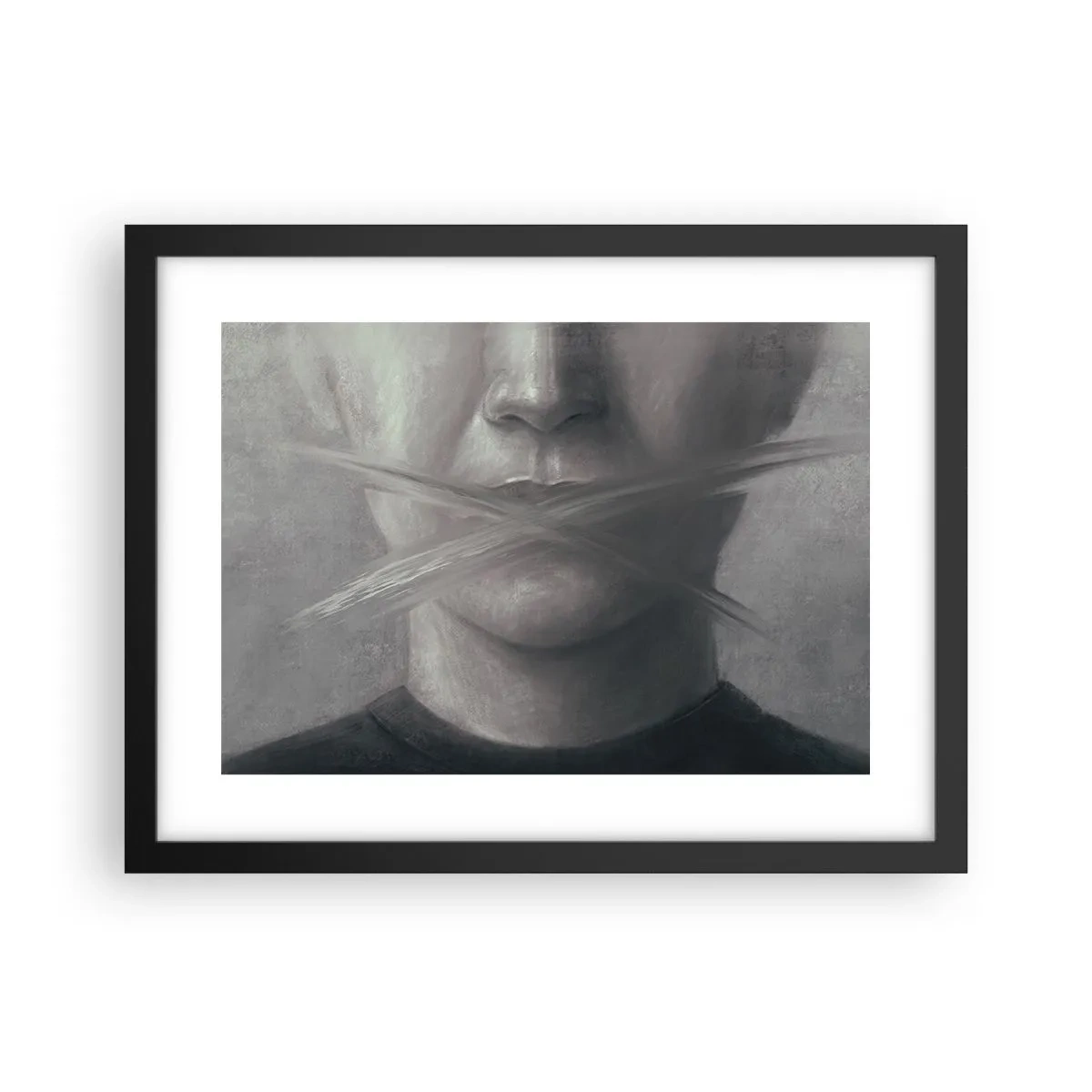 Affiche dans un cadre noir - Poster - Sans mot - 40x30 cm