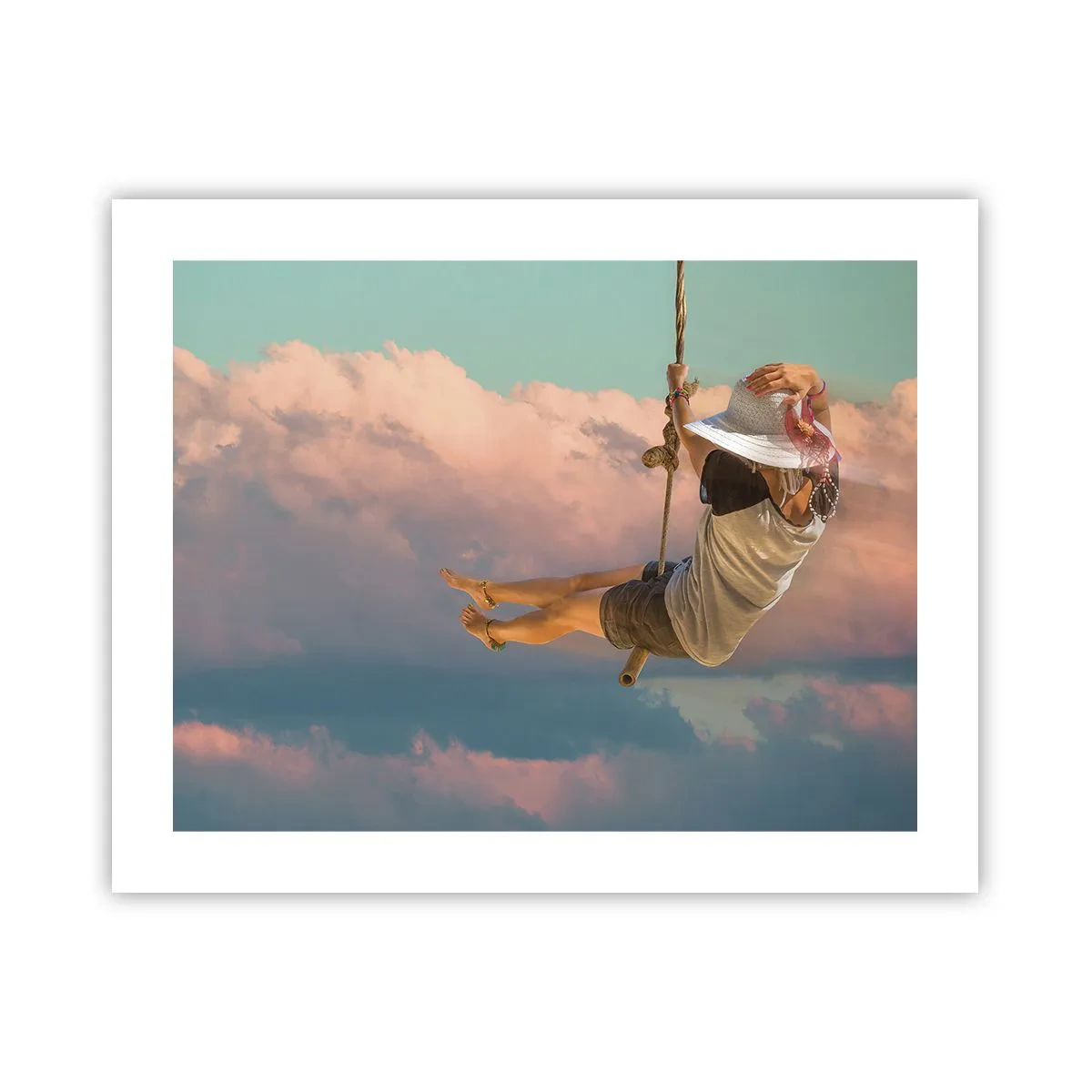 Affiche - Poster - S'amuser dans les nuages - 50x40 cm