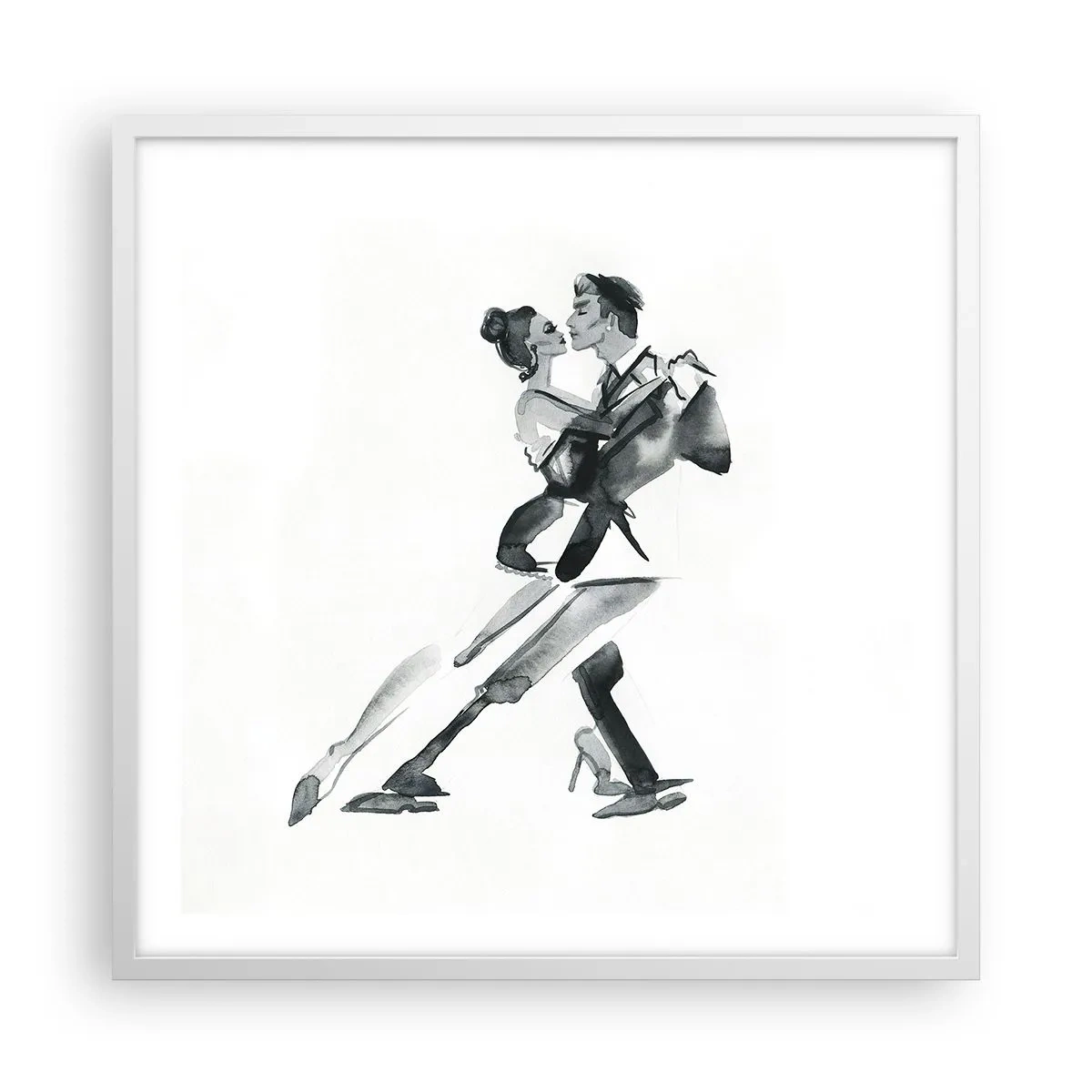 Affiche dans un cadre blanc - Poster - En un battement - 60x60 cm