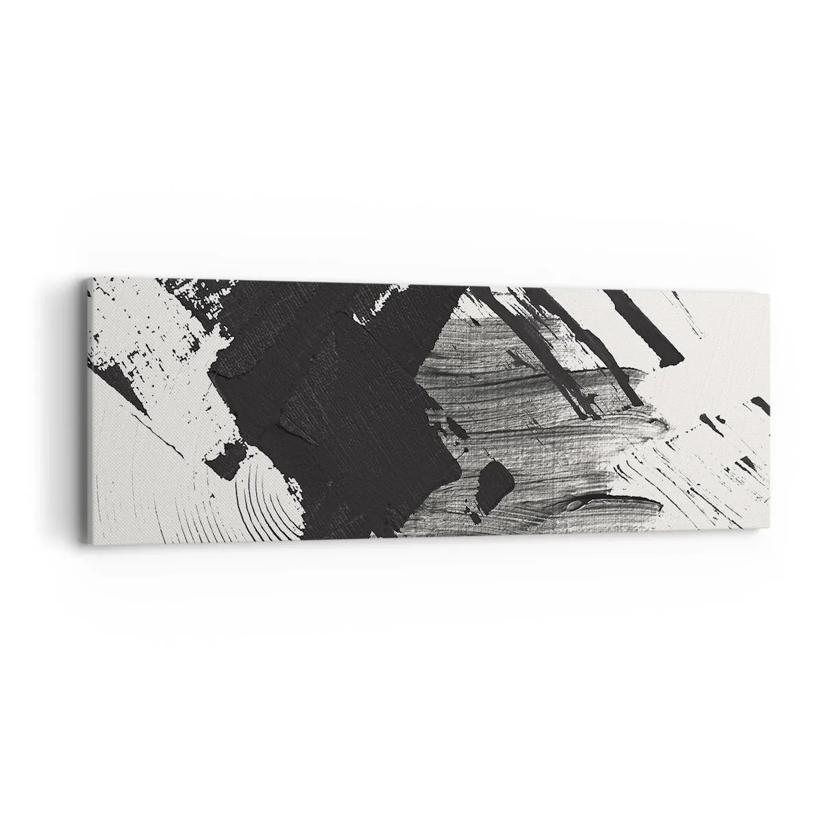Impression sur toile - Image sur toile - Abstraction – expression du noir - 90x30 cm
