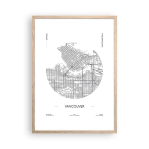 Affiche dans un chêne clair - Poster - Anatomie de Vancouver - 50x70 cm