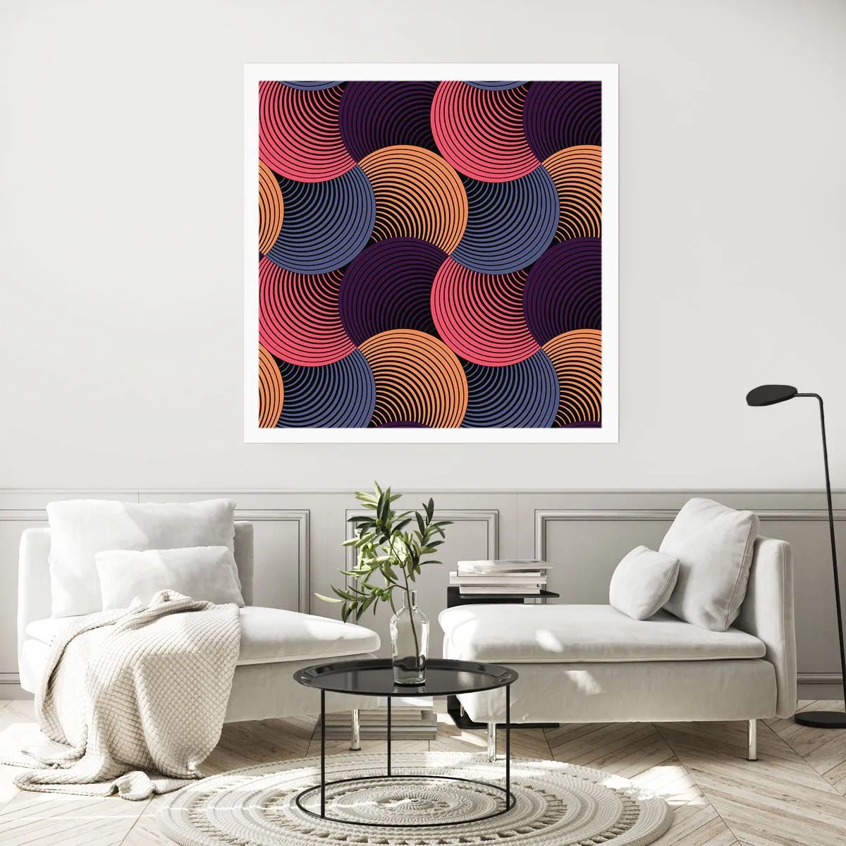 Affiche - Poster - Dans un rythme circulaire - 50x50 cm
