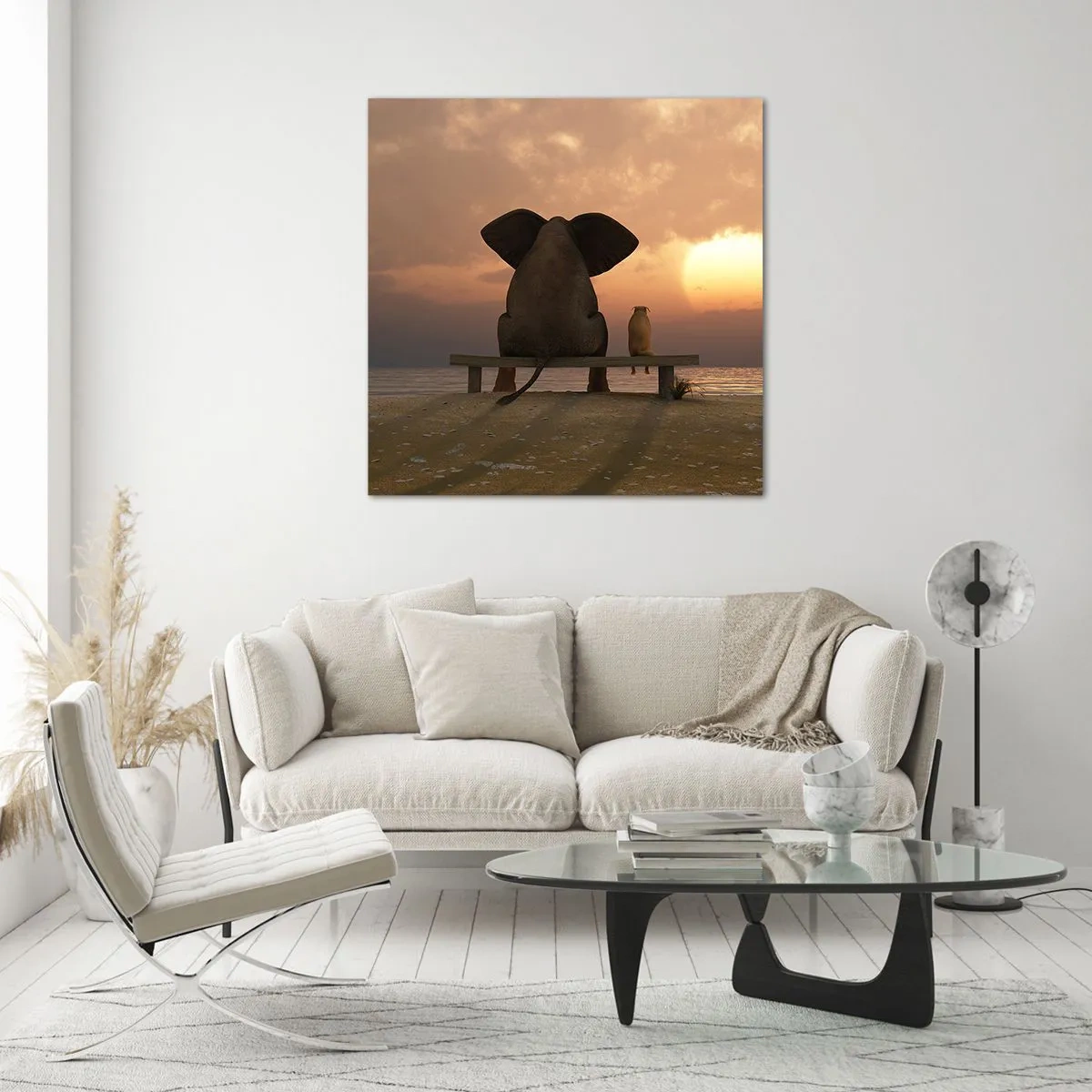 Impression sur verre - Image sur verre - C'est bon de garder le silence ensemble - 30x30 cm