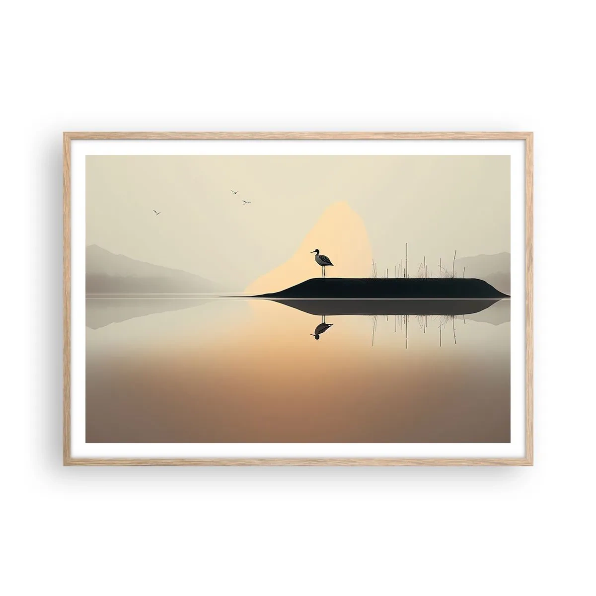 Affiche dans un chêne clair - Poster - Le seigneur du lac - 100x70 cm