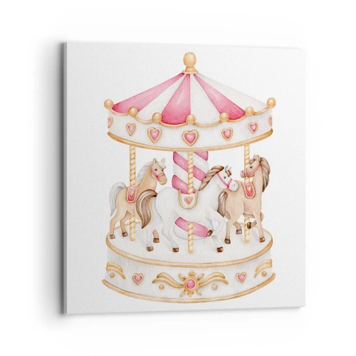 Impression sur toile - Image sur toile - Le doux monde de l'enfance - 70x70 cm