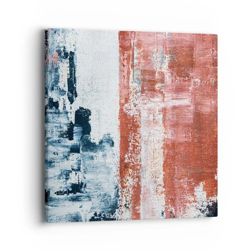 Impression sur toile - Image sur toile - Moitié-moitié abstrait - 40x40 cm
