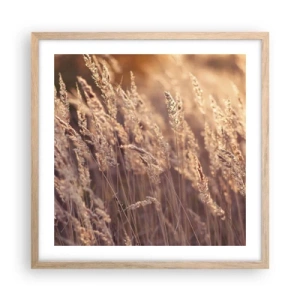 Affiche dans un chêne clair - Poster - Prêt à accueillir l'automne - 50x50 cm