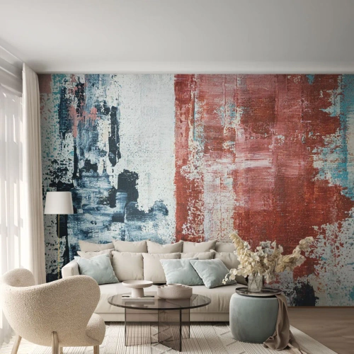 Papier Peint Photo Premium Sand - Moitié-moitié abstrait - Abstraction, Morceau, Peinture - 200x140 cm