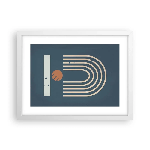 Affiche dans un cadre blanc - Poster - Géométrie sur la grenade - 40x30 cm