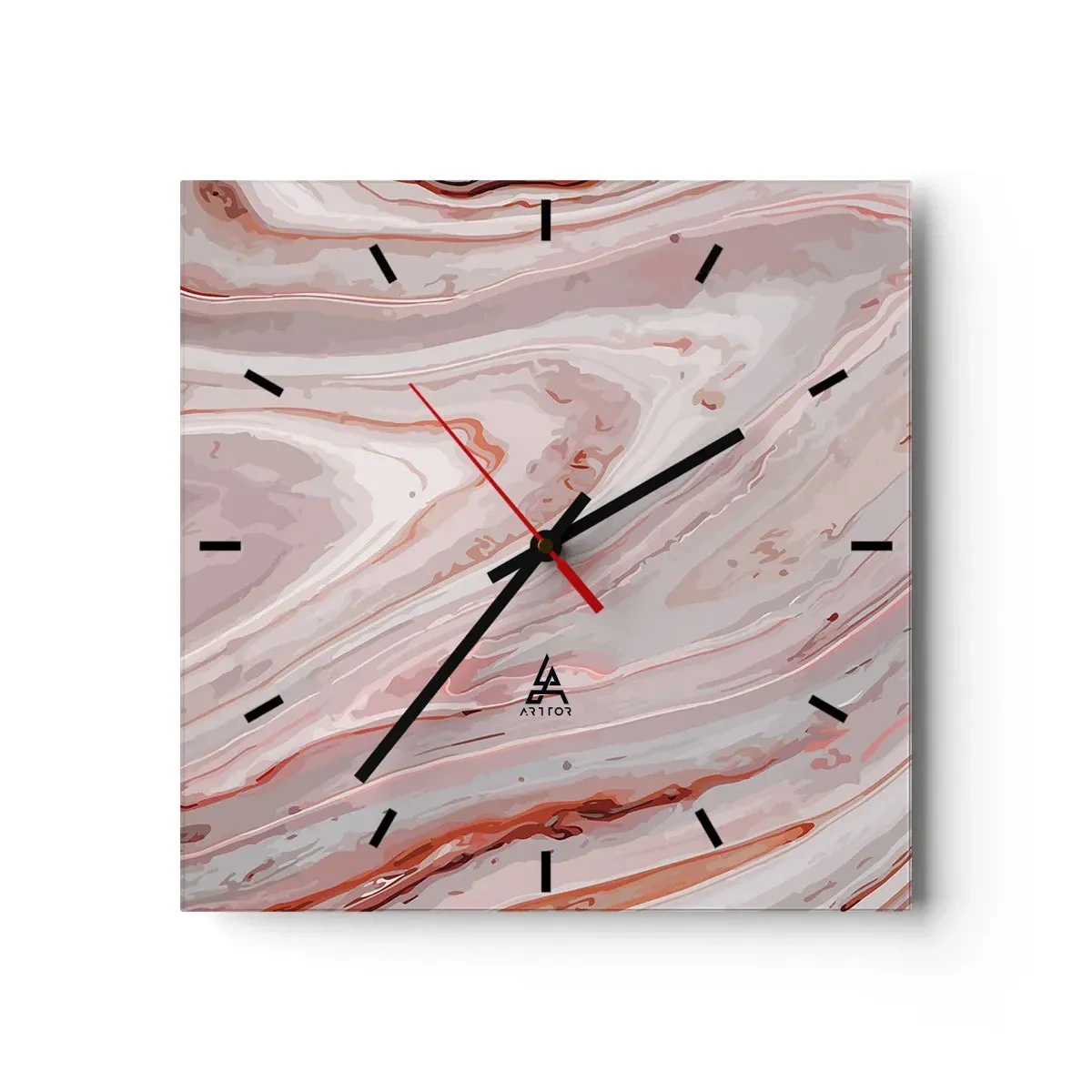 Horloge murale - Pendule murale - Rose liquide - 40x40 cm