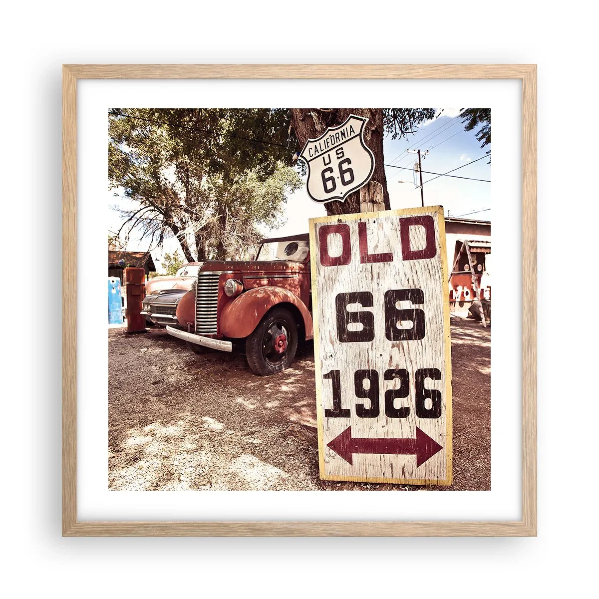 Affiche dans un chêne clair - Poster - La légende de la province américaine - 50x50 cm