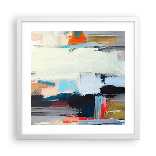 Affiche dans un cadre blanc - Poster - Y a-t-il une méthode ? - 40x40 cm