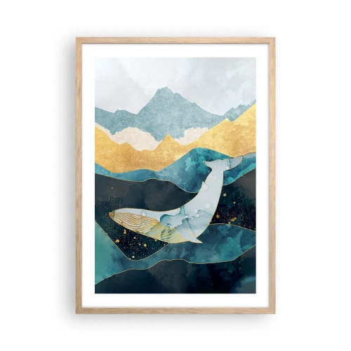 Affiche dans un chêne clair - Poster - La beauté fraîche du nord - 50x70 cm