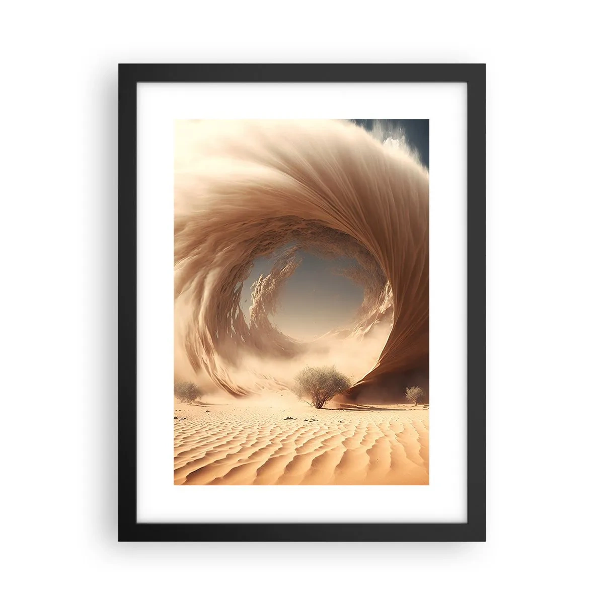 Affiche dans un cadre noir - Poster - Portail ouvert - 30x40 cm