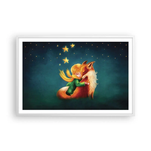 Affiche dans un cadre blanc - Poster - Petit Prince - 91x61 cm