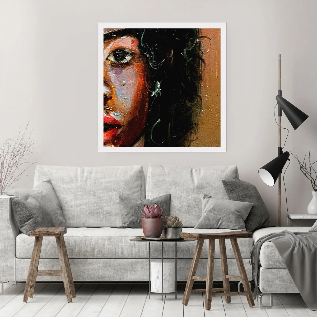 Affiche - Poster - Noir et brillant - 60x60 cm