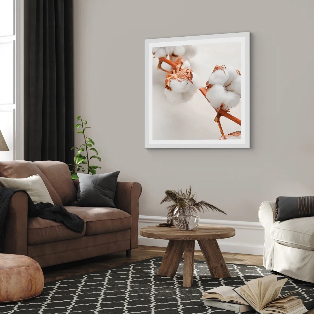 Affiche dans un cadre blanc - Poster - Seulement caliner - 30x30 cm