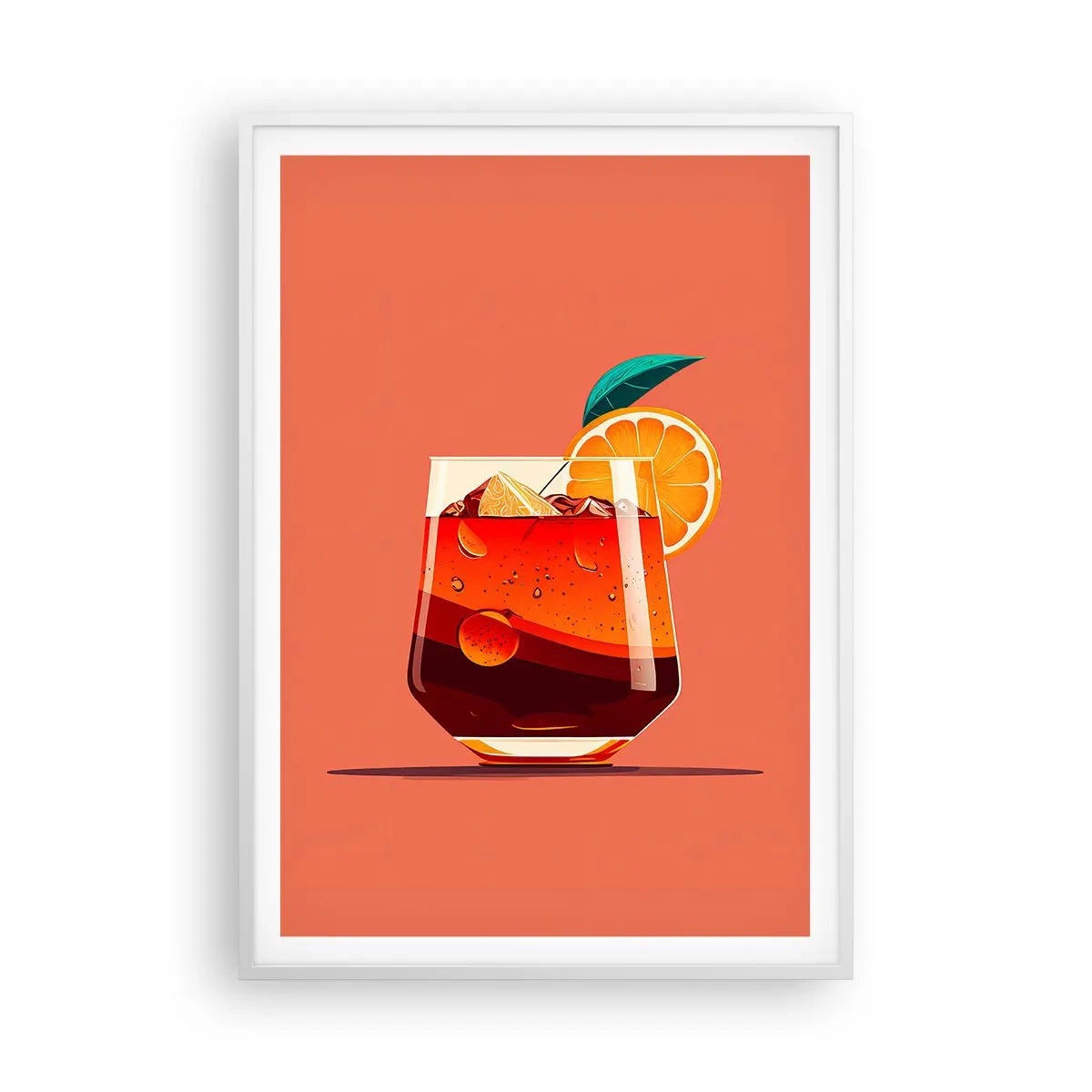 Affiche dans un cadre blanc - Poster - Rafraîchissement d'été - 70x100 cm
