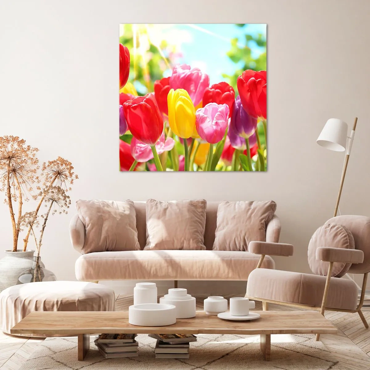 Impression sur toile - Image sur toile - C'est nous, les couleurs de Mai! - 60x60 cm