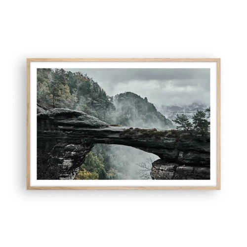 Affiche dans un chêne clair - Poster - L'aventure est sur le point de commencer - 91x61 cm