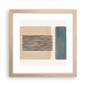 Affiche dans un chêne clair - Poster - Tout est en ordre - 30x30 cm