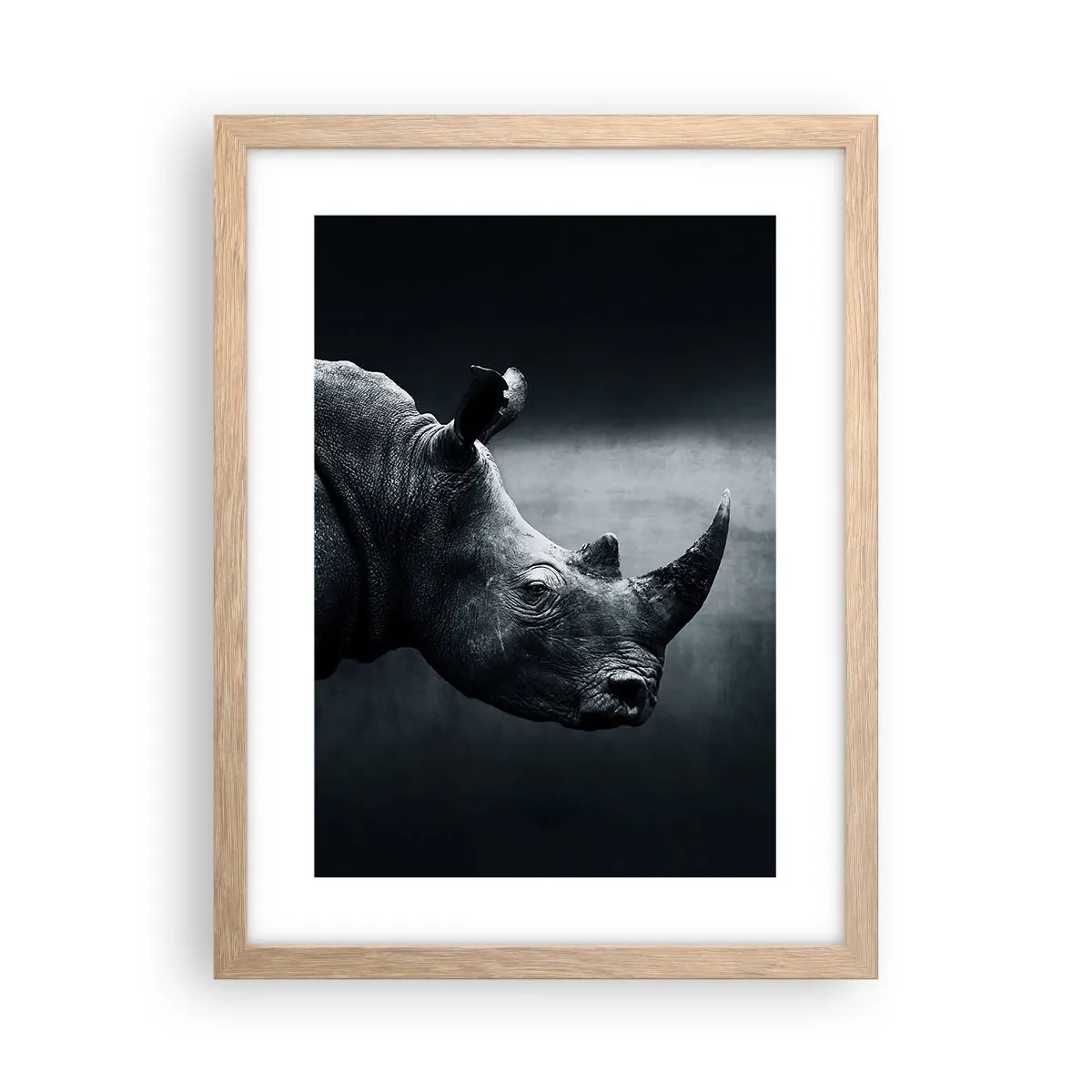 Affiche dans un chêne clair - Poster - Le profil droit - 30x40 cm