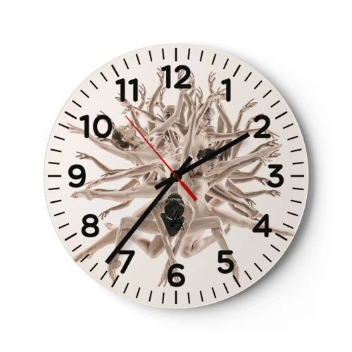 Horloge murale - Pendule murale - S'épanouir en danse - 30x30 cm