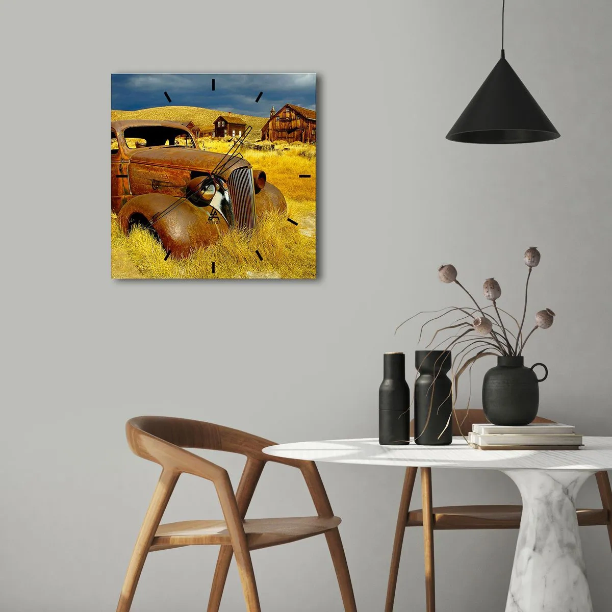 Horloge murale - Pendule murale - Repos bien mérité - 30x30 cm