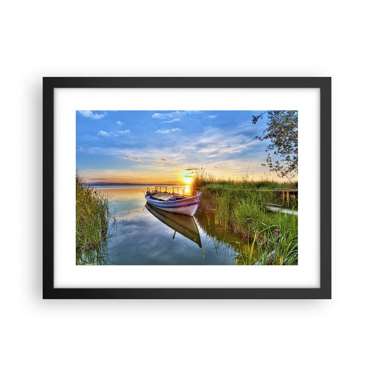 Affiche dans un cadre noir - Poster - La crique où les rêves deviennent réalité - 40x30 cm