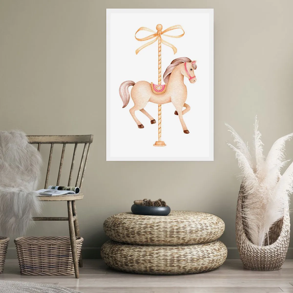 Affiche - Poster - Un trot gracieux - 30x40 cm