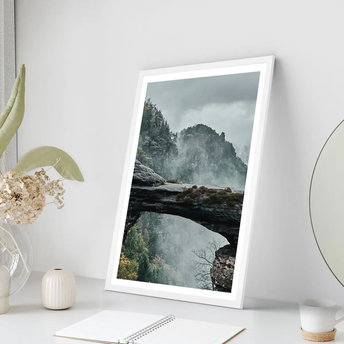 Affiche dans un cadre blanc - Poster - L'aventure est sur le point de commencer - 70x100 cm