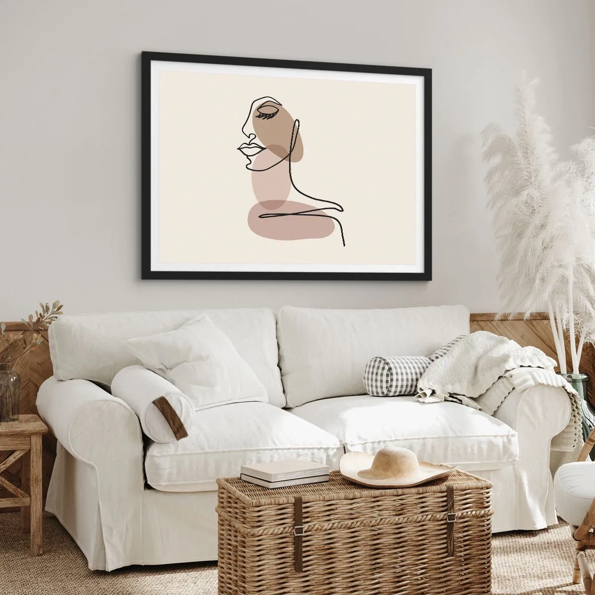 Affiche dans un cadre noir - Poster - Une certaine ligne de beauté - 50x40 cm