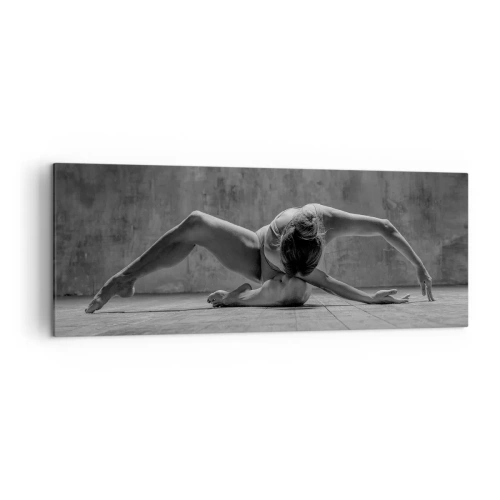 Impression sur toile - Image sur toile - Une danseuse dans une pose artistique - 140x50cm - Symétrie trouvée - Décoration murale moderne pour le salon et la chambre ARTTOR