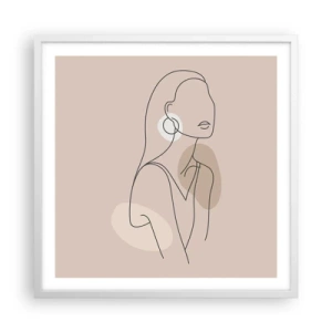 Affiche dans un cadre blanc - Poster - Icone féminin - 60x60 cm