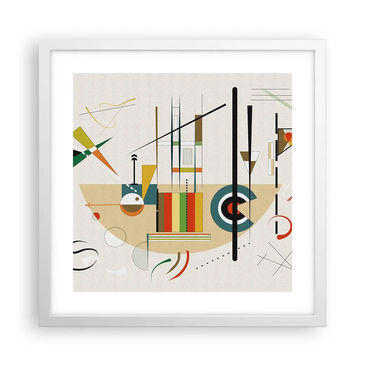 Affiche dans un cadre blanc - Poster - Et le monde s’amuse - 40x40 cm