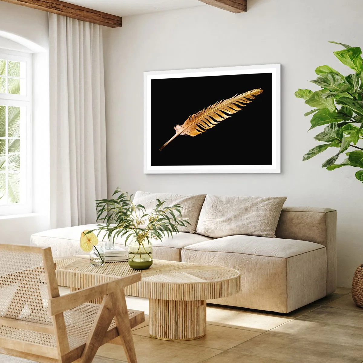 Affiche dans un cadre blanc - Poster - Sans porte-plume - 100x70 cm