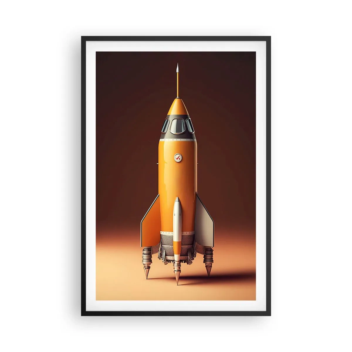 Affiche dans un cadre noir - Poster - Ça commence par un rêve - 61x91 cm