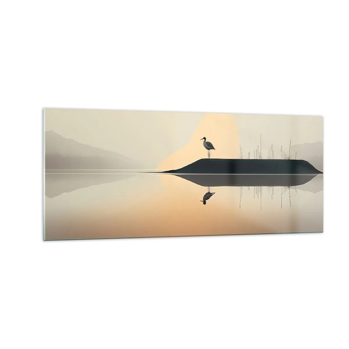 Impression sur verre - Image sur verre - Le seigneur du lac - 100x40 cm